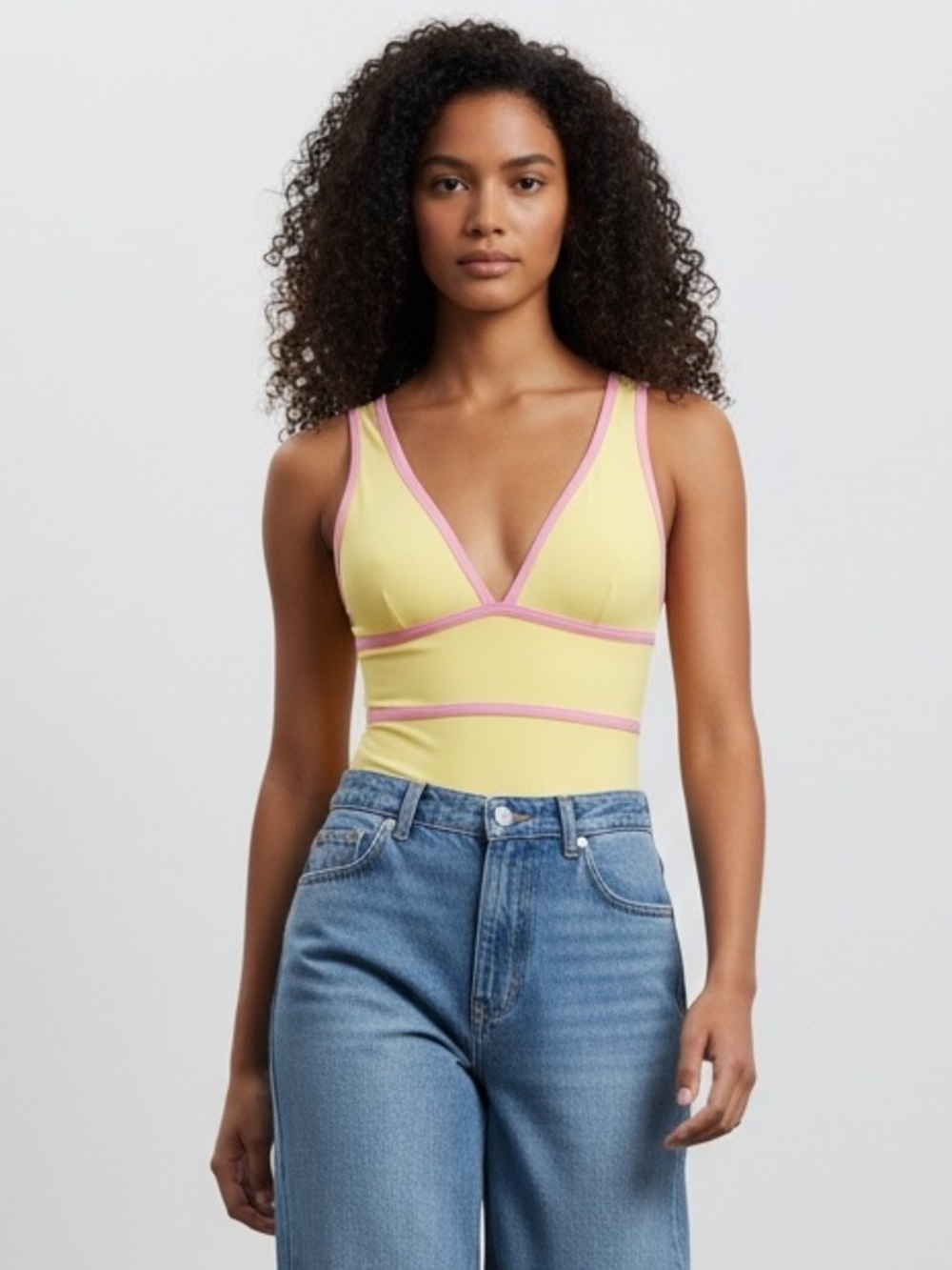 1509 • Yellow/Pink Bodysuit